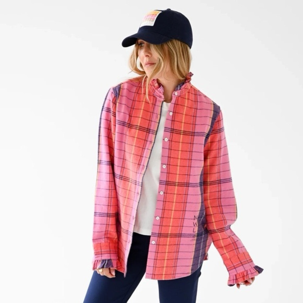 Kerri Rosenthal Mia Plaid Shirt in Pink